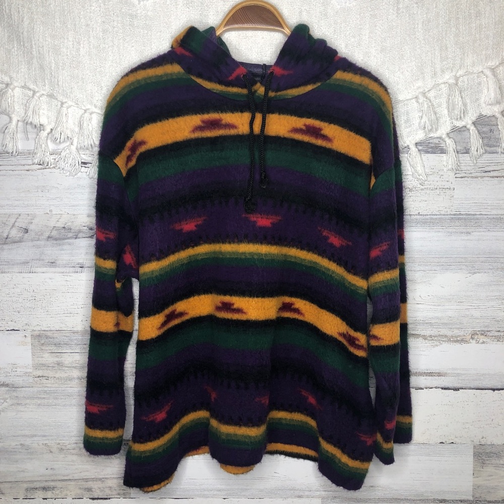 Vintage Aztec Western Boho Hippie colorful hoodie